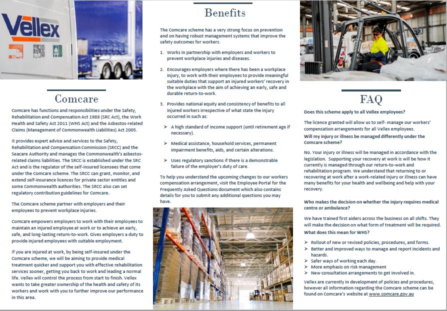 Comcare information, page 2